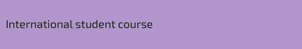 International student course